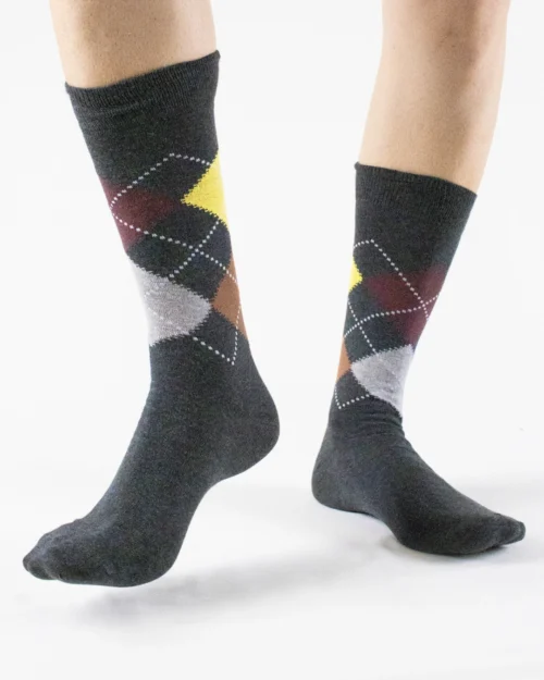 Calza-cotone biologico antracite_UK216 Singing in the rain