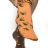 Calza-cotone-biologico- foglie arancio_DC246 Isadora