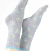 Calza-cotone biologico-ombrelli-grigio_DC246 Ella