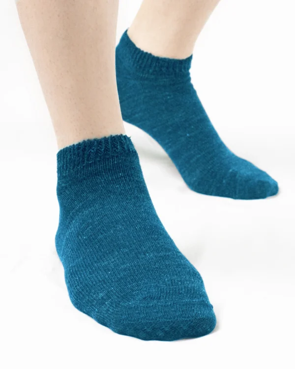 Calza cotone e cashmere azzurro_X105 Felis