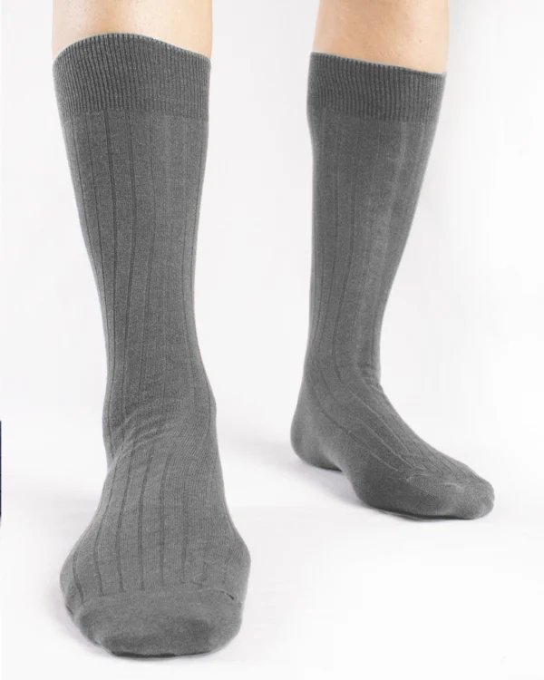 Calza-cotone-e-lana-corto-grigio_UC228 Dune