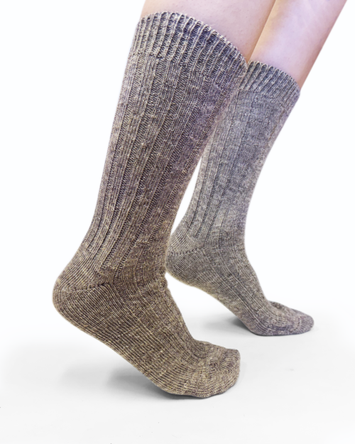 Calza cotone e lino cammello_UK272 Arturo