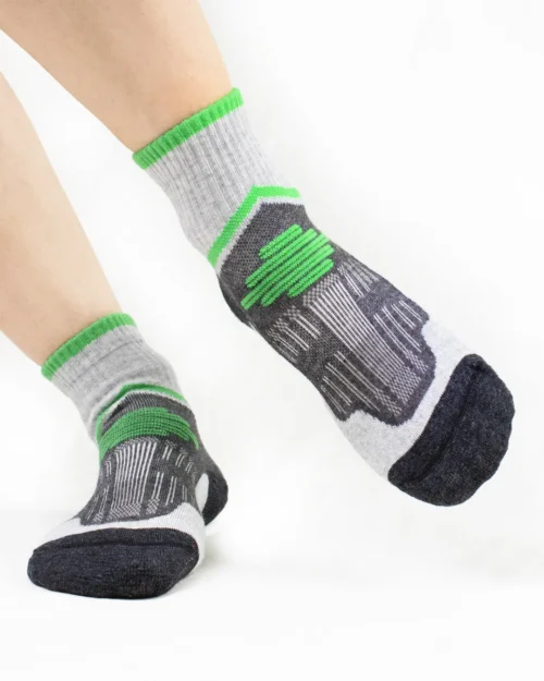 Calza-cotone tencel lino-verde_TCB2026 Polisportiva bimbi