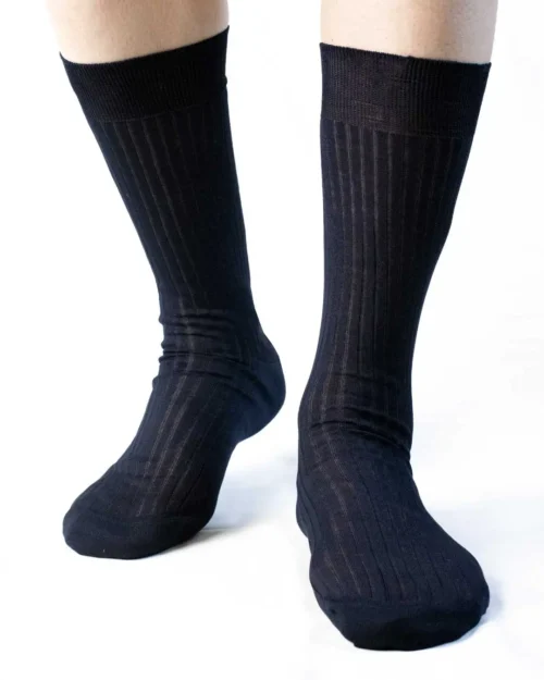 Calza filo di scozia blu scuro_XC298 Enya Midi