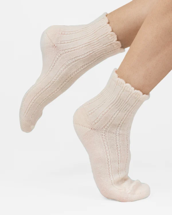 Calza-lana-merino-cortissimo-ricamo-legno_DC97 Vega