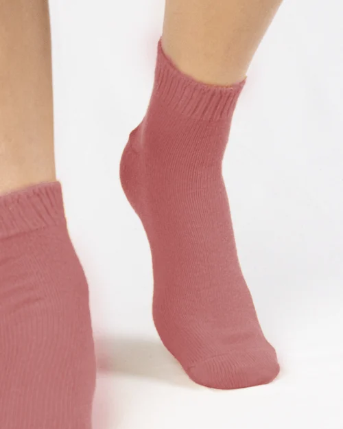 Calza-lana-merino-cortissimo-rosa-antico_DC103 Iris