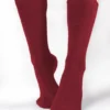 Calza-lana-merino-corto-bordeaux_DC121 Wooly
