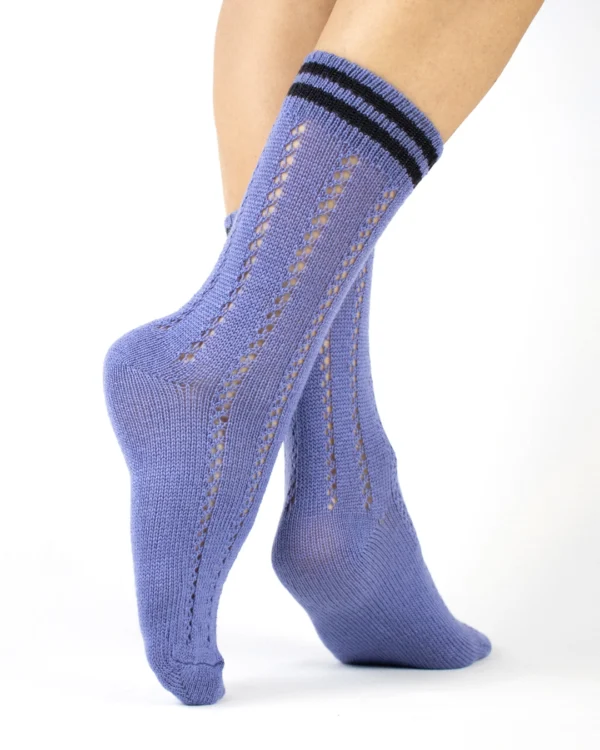 Calza-lana-merino-corto-preppy-traforato-indaco_TR26 Rugiada