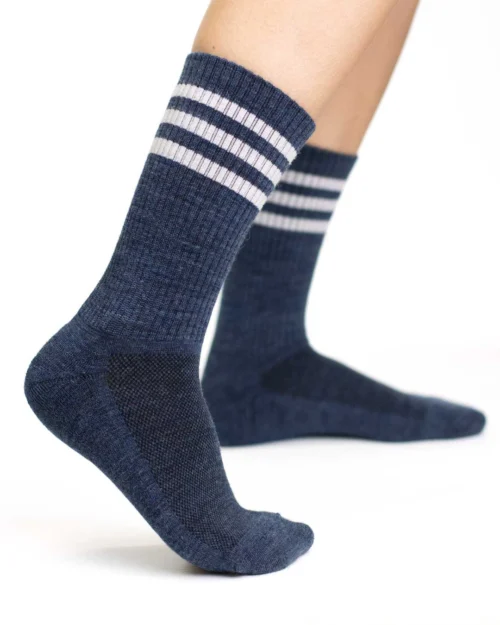 Calza-sportiva-tennis-lana-merino-corto-blu_TT2075 Tenwool