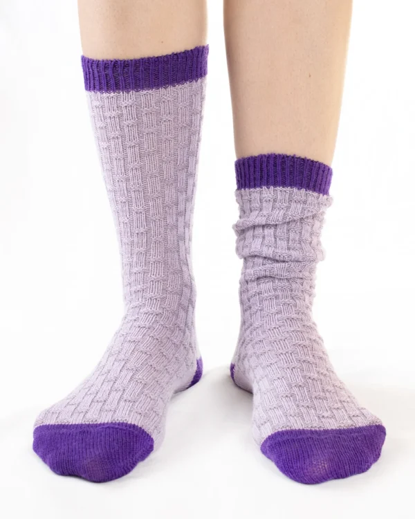 Calze-lana-merino-gambaletto-bimbi-lilla e viola_BL33 Juno