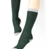 Calze-lana-merino-gambaletto-bimbi-verde scuro e grigio_BL33 Juno
